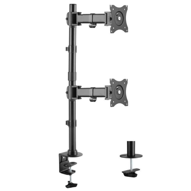 FT-274M2V FIXATEK - Suporte Vertical Articulável de Mesa para 2 Monitores