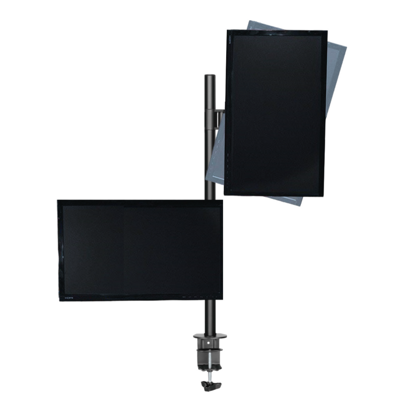 FT-274M2V FIXATEK - Suporte Vertical Articulável de Mesa para 2 Monitores